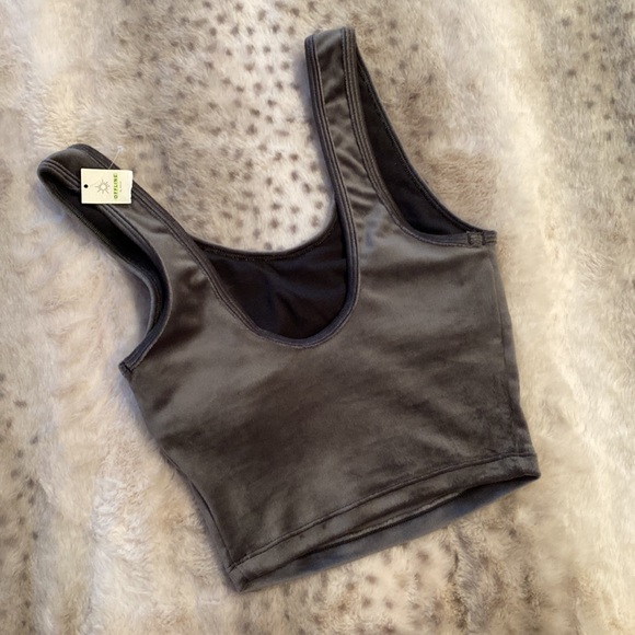 Aerie offline velvet grey cami cropped top - Picture 3 of 3